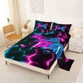 thumbnail image 2 of Erosebridal Colorful Ombre Gamepad Queen Sheet Sets,Modern Gamer Gaming Bed Set For Kids Boys 4-Piece, 2 of 6