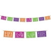 Beistle Day Of The Dead Picado Banner, 8 by 12-Feet, Multicolor