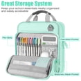 thumbnail image 6 of MoKo Zipper Binder with Strap Handle, 2 inch 3 Ring 500 Sheet Capacity Multi-Pockets Binder Organizer, School Office Supplies, Mint Green, 6 of 9