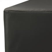 Your Chair Covers - 6 ft Fitted Polyester Tablecloth Rectangular Black