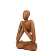 thumbnail image 2 of G6 Collection 8" Wooden Handmade Mini Yoga Figurines, Yoga Pose Statue, Yoga Room Studio Decor, Mindful Home Decor Yogi Gift, Decorative Shelf Decor Objects - Lotus Pose, 2 of 6