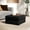 Black, variant on Roundhill Furniture Solenne Oversized Ottoman with Jumbo Corduroy Upholstery, Black