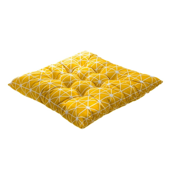 Cateissary Cojín de silla cuadrado y cómodo para un asiento acogedor Ajuste de cojines de asiento simple y fácil de cuidar Decoración del hogar Tablero de ajedrez amarillo