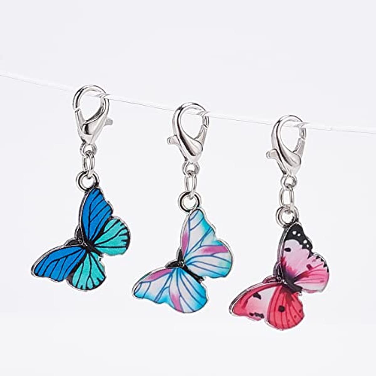 Enamel Butterfly Charm Knitting Stitch Markers Clip On - Temu