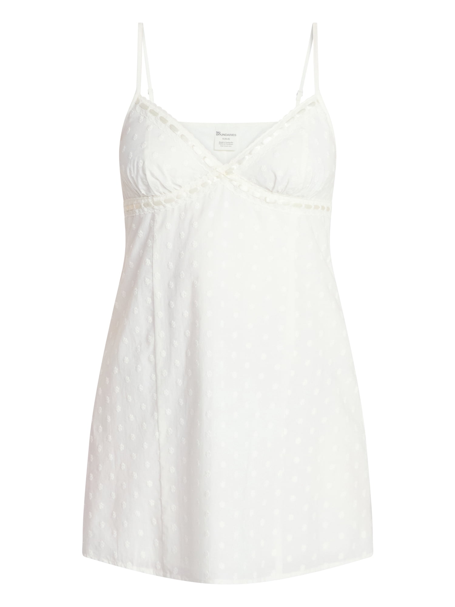 No Boundaries Cotton A Line Mini Dress, Women's XXS-XXL
