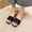 #24Black, variant on Womens Sparkly Rhinestone Sandals Square Open Toe Sandal Slip on Summer Flat Beach Sandals