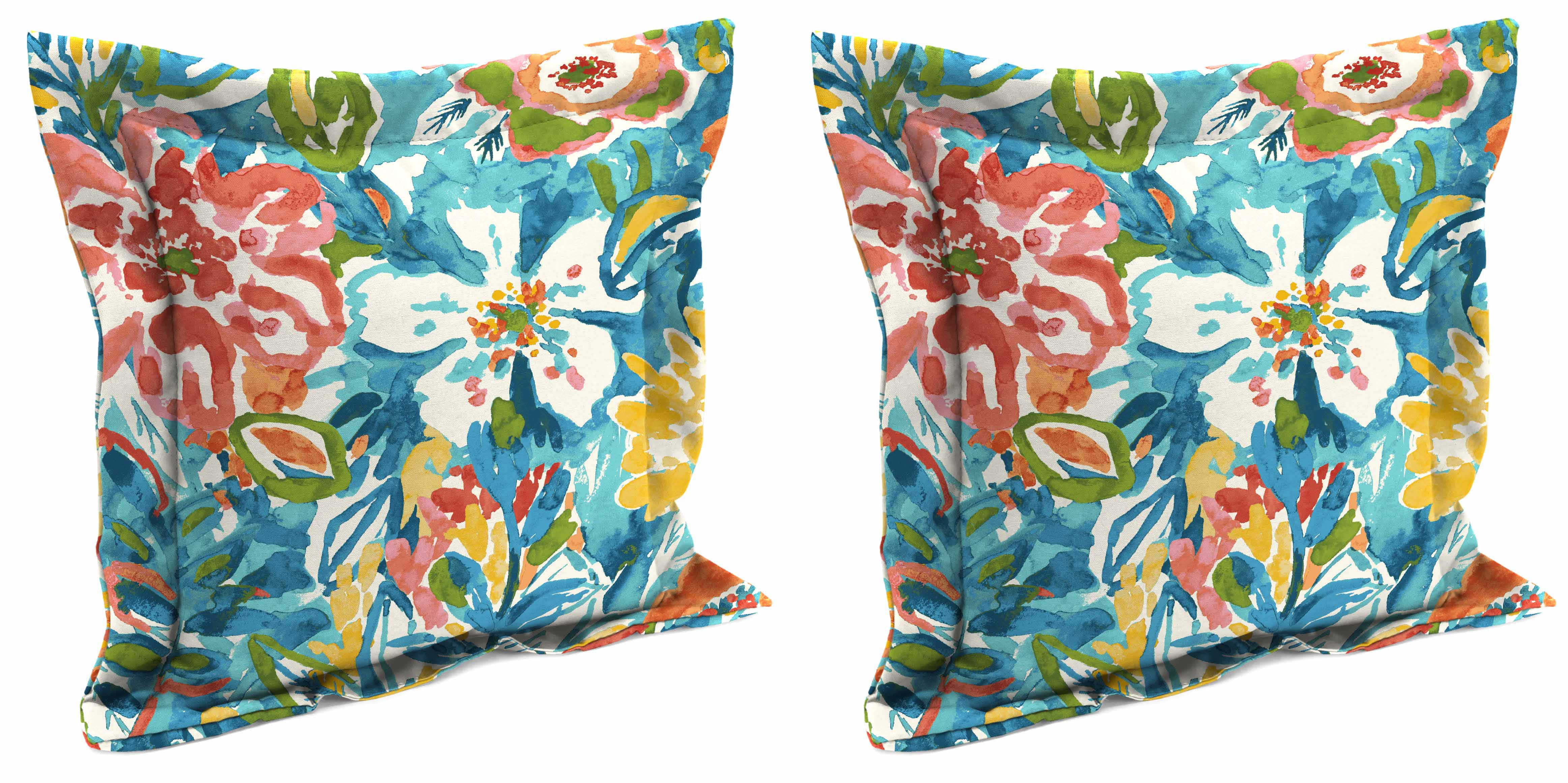 Jordan Manufacturing Sunriver Outdoor Square Toss Pillows with Flange