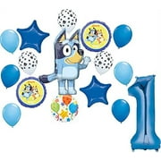 Bluey 1st Birthday Party Supplies Balloon Bouquet Decorations