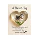 thumbnail image 1 of Abrazo de bolsillo para peluqueros caninos con tarjeta de felicitación de acrílico en forma de corazón. Abrazo de bolsillo para peluqueros de mascotas. Regalos de recuerdo de agradecimiento., 1 of 8