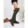 thumbnail image 2 of 2023 Autumn/winter New Arrivals Over-the-knee Boots With Lace-up Design & Side Zipper, Women's Fashion Boots, 2 of 4