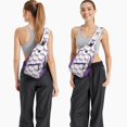 thumbnail image 4 of Nature Dragonfly Sling Backpack, Insect Lovers Print Crossbody Bag, Artistic Pattern Design for Travel and Daily Use, 4 of 5