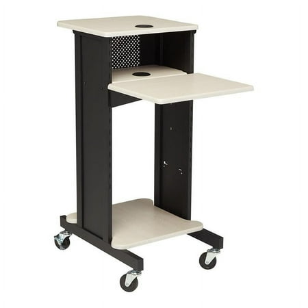 UPC: 0604747372002 | Oklahoma Sound PRC Series Modern Metal Premium Presentation Cart in Ivory/Black