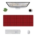 thumbnail image 3 of Disketp Gaming Mouse Pad Red Black Houndstooth Pattern Large Mouse Mat Long Extended Desk Pad Non-Slip Rubber Mice Pads Stitched Edges Thin Pad (11.8x31.5 Inch), 3 of 9
