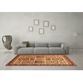 thumbnail image 3 of Ahgly Company Indoor Rectangle Abstract Orange Modern Area Rugs, 8' x 10', 3 of 4