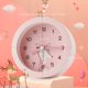 thumbnail image 4 of Despertador para niños que no hace tictac, despertador de viaje ruidoso, reloj de escritorio con campanas dobles iluminadas para habitaciones de niños (rosa) JAMW Sencillez, 4 of 5