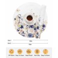 thumbnail image 6 of 13 Inch Round Placemats Set of 4, Purple Spring Floral Non Slip Heat Insulation PP Table Mats, Elegant Pastoral Flowers Watercolor Washable Place Mats for Kitchen Dining Party Table Decor, 6 of 7