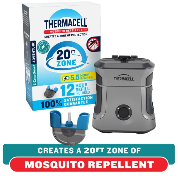 Thermacell E-ZoneGuard Adventure Rechargeable Mosquito Repeller with 12-Hr Refill and 5.5-Hr Battery