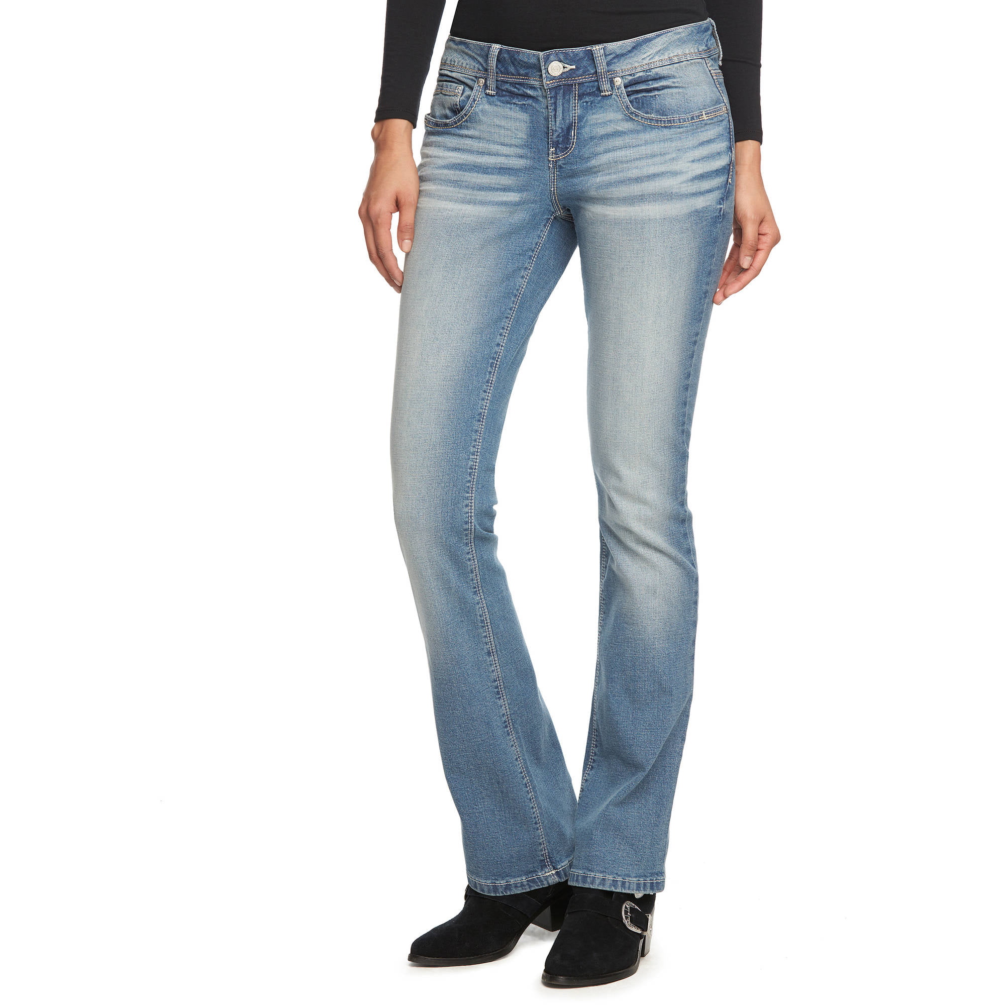 Juniors' Ashley Slim Bootcut Jeans - Walmart.com