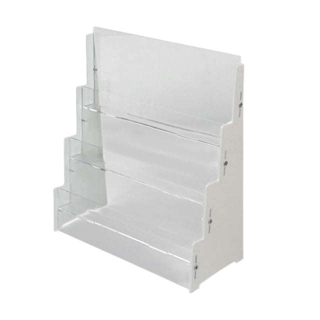 Colaxi Sport Cards Display Shelf 3 Tiers Showcase Sleeved Trading Cards Display Stand Games Card Storage Holder for Countertop Store White