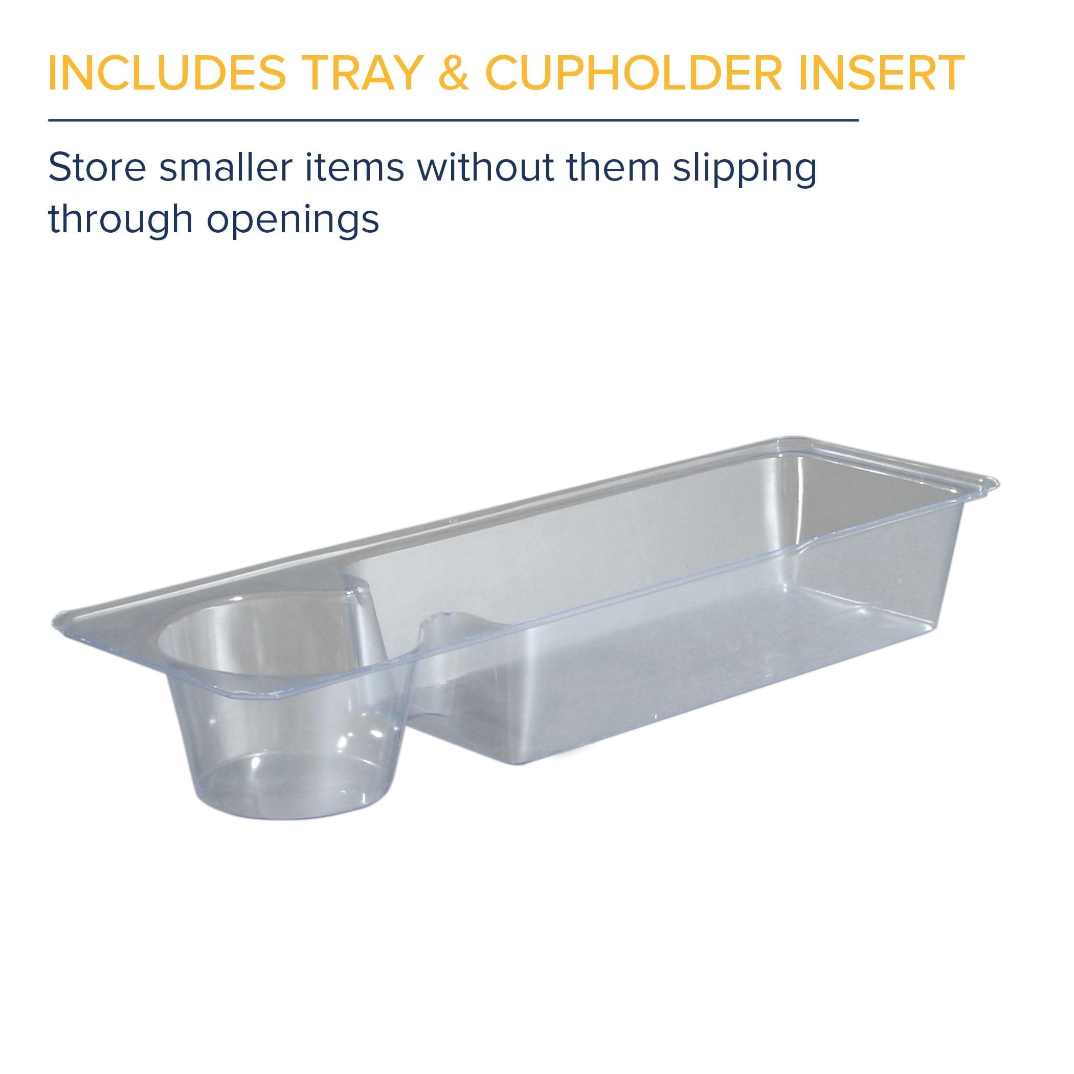 Drive Medical Walker Basket with Plastic Insert Tray and Cup Holder, Aluminum, Compatible with 1" Folding Walkers