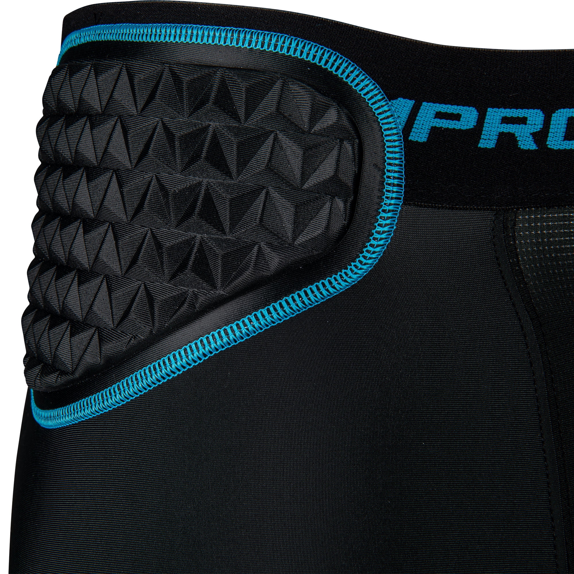 Champro Bull Rush 7-Pad Girdle, Adult, 2X-Large, Black, Optic Blue