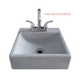 thumbnail image 1 of Lavabo CUADRADO Versaplas 34 granito gris bimando 34 cm x 33 cm x 11 cm, 1 of 6