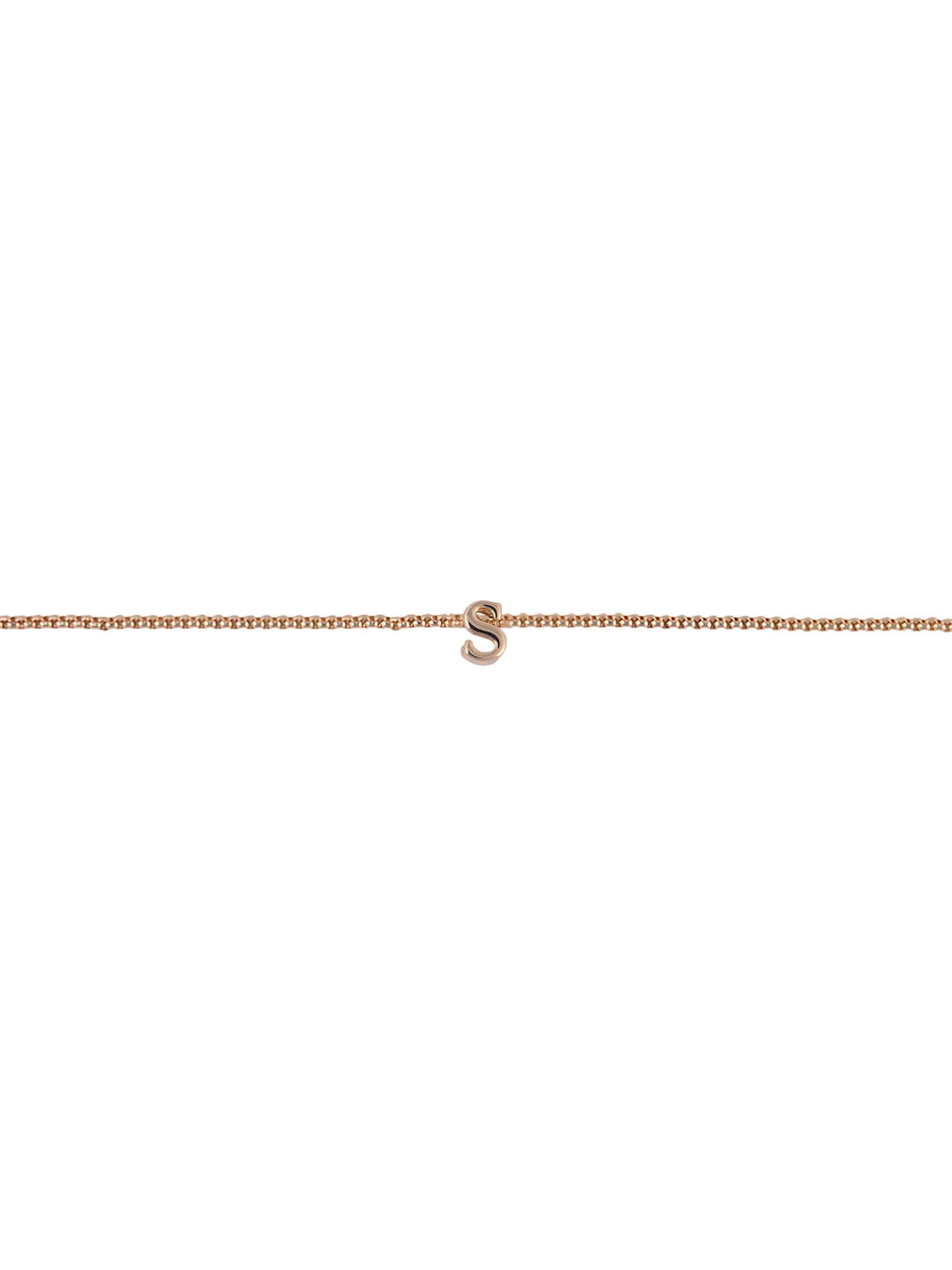 Time and Tru Goldtone 2-Row Rhinestone and Initial "S" Necklace