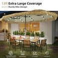 thumbnail image 3 of Autlaycil 13 ft Patio Tiki Umbrella with 36 LED Lights, Thatched, Hawaiian, Pool, Beach, 3 of 7