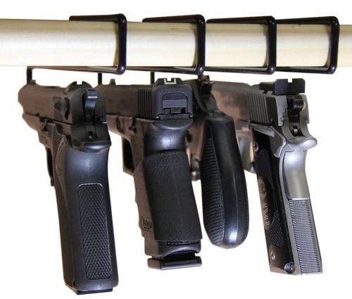Metal Pistol Wall Hook Handgun Key Chain Holder Western Gun Keychain Hanger Rack 