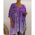 thumbnail image 2 of Pompotops Femmes V-Cou Impression en Vrac Mode Bustier Jupe Courte Robe, 2 of 8