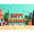 thumbnail image 4 of LUUFILx Happy Birthday Ocean Theme Banner Backdrop Underwater Party Supplies Decorations Photography Props Vibrant Balloons Colorful Design Celebration, 4 of 8