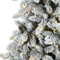 thumbnail image 5 of Nearly Natural 9' Flocked Fir Artificial Christmas Tree Prelit with 650 Clear Warm LED Lights, 5 of 8