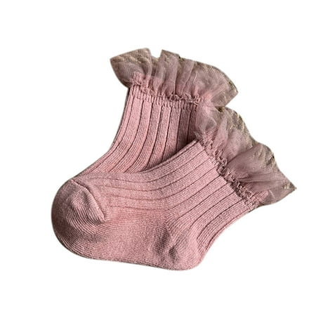 

Qufokar Toddler Sweater Toddler Crazy 8 Baby Infants Toddlers Girls Mid Calf Length Socks 1 Pair Bow Lace Long Stockings Ruffled School Socks