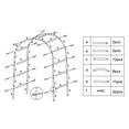 thumbnail image 5 of Wangbujianwang Garden Arch, Outdoor Flower Garden Arch Trellis, Sturdy Steel Arbor for Climbing Plants, Wedding Decoration, 7'8" H x 4'5" W,White, 5 of 7