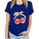 thumbnail image 4 of Blusas de Manga Corta para las Mujeres Divertida Impresión Cuello Redondo Camiseta Vintage, Blusas de Primavera para las Mujeres, 4 of 9