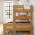 thumbnail image 5 of Max & Lily Solid Wood Bunk Bed, Twin XL over Queen Modern Farmhouse Platform Bed Frame For Kids, 5 of 9