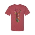 thumbnail image 2 of Trippy Colorful Buck Head Rainbow Hunting Deer Mosaic Animal Lover Men's Graphic T-Shirt, Vintage Heather Red, X-Large, 2 of 3