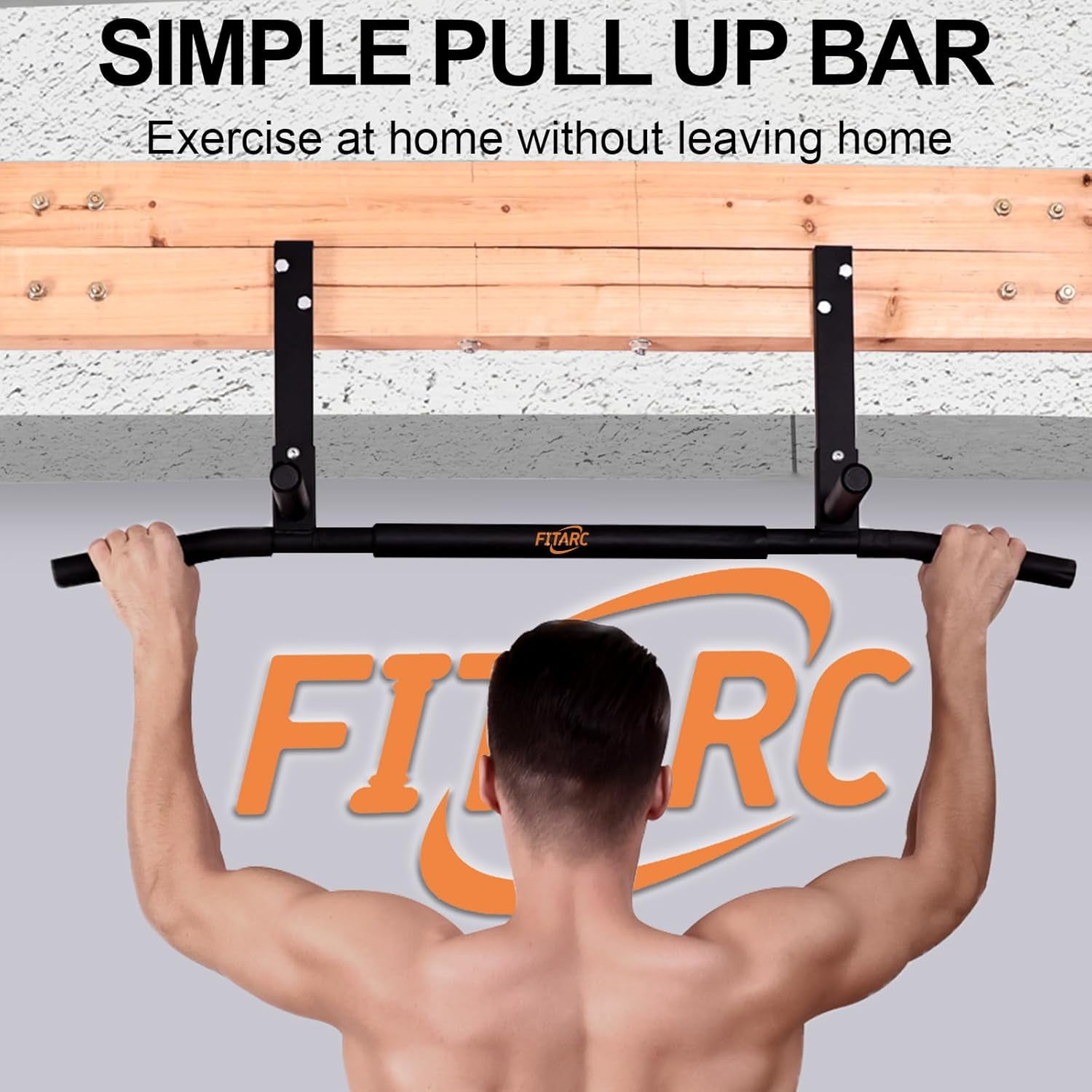 Joist Mount Pull Up Bar, Chin Up Bar Ceiling Mount, Heavy Duty, Workout for Home Gym, 42 inch Wide -Patent Pending