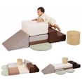 thumbnail image 2 of Benarita Foam Climbing Blocks Convertible to Play Mat, Indoor Soft Toddler Climber & Educational Playset, 2 of 11