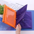 MAYCREATE Plastic Pencil Pouch for Travel and Study featuring Button Closure 20×9cm | Iridescent PVC Bag for Girls main image 0