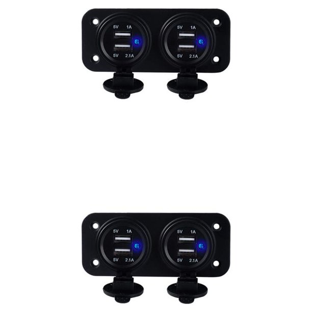 Kenally Panel de interruptores Empotrado Varios botones de de botón de enchufe USB Regulador Digital para accesorios de automóviles Como se muestra TU-TU 2piezas