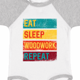 thumbnail image 4 of Inktastic Woodworking Eat Sleep Woodwork Repeat Boys or Girls Baby Bodysuit, 4 of 5