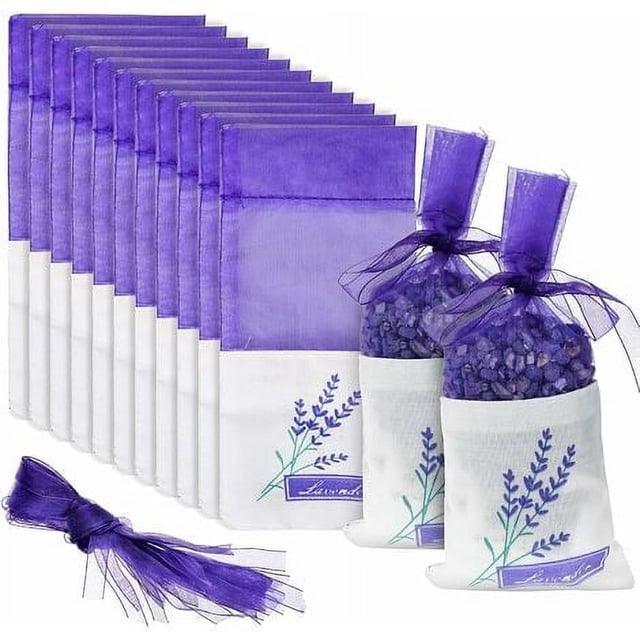 20 Lavender Sachets with Drawstring, Scented Lavender Sachets Lavender Sachet Bags Empty Sachet Bags Ramie Cotton Bags Scented Lavender Sachet Bags for Wedding