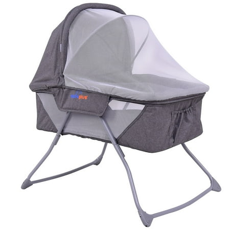 Safeplus Lightweight Baby Bassinet Rocking Bed Canopy Mosquito Net