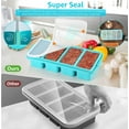 thumbnail image 6 of Silicone Freezer Tray With Lid - Silicone Freezer Food Molds- Large Ice Cube Tray,4-Pack Silicone Freezer Container,Freeze & Store Soup, Sauce, Broth,Leftovers - Makes 4 Perfect 1 Cup, 6 of 7
