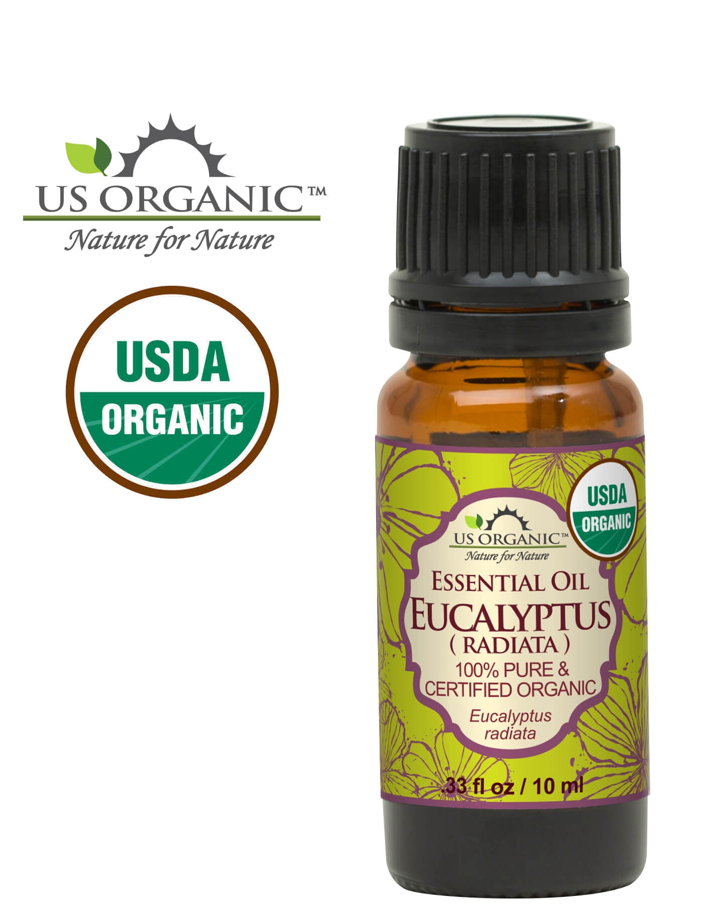 US Organic Eucalyptus Essential Oil (Radiata), 100% Pure Certified USDA Organic