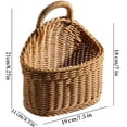 thumbnail image 6 of Hanging Storage Baskets 1 Pcs, Wall Woven Storage Basket, Plastic Pantry Wicker Baskets, Wall Mount Basket with Hook, Decorative Baskets for Organizing, Front Door Rattan Baskets for Kitchen (Brown), 6 of 8