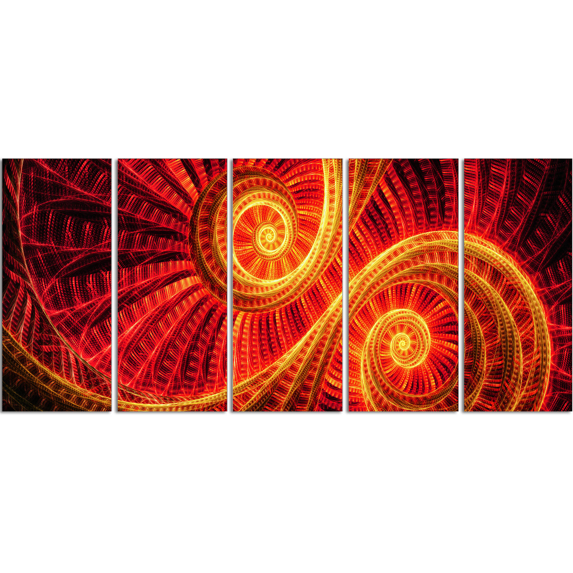 Design Art Sun Dance 5 Piece Graphic Art on Wrapped Canvas Set