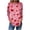 Pink, variant on Womens Blouses Round Neck Floral Prinded Fall Winter Shirts for Women Fashion Smocked Long Sleeve Plus Size Tops