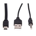 thumbnail image 1 of 2X 3.5mm Aux USB2.0 Male Mini 5 Pin USB Portable Speaker Audio Cable, 1 of 4
